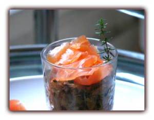 verrine_saumon_artichauts On peut servir les chutes en verrine