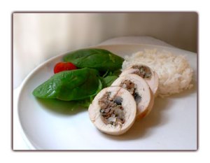 Avec une petite salade d'épinards