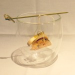 Bouchées de St Jacques et foie gras et cèpes à la ficelle