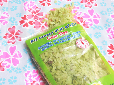 riz gluant vert