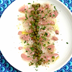 carpaccio de bar aux olives